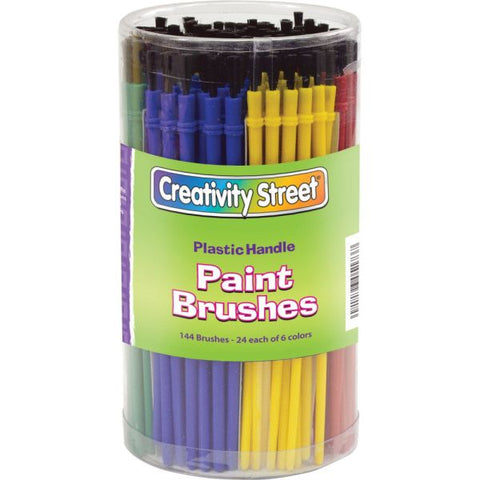 ChenilleKraft Classroom Brush Canister, Nylon, Multicolor, 144 Brushes