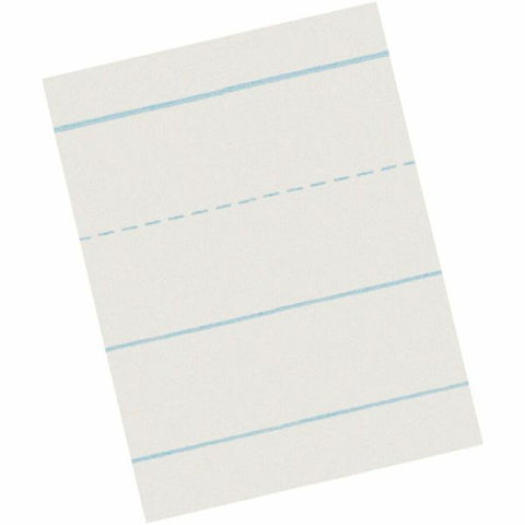 Pacon Skip-A-Line Ruled Newsprint Paper, 1" Two-Sided Long Rule, 8.5 x 11, 500/Pack