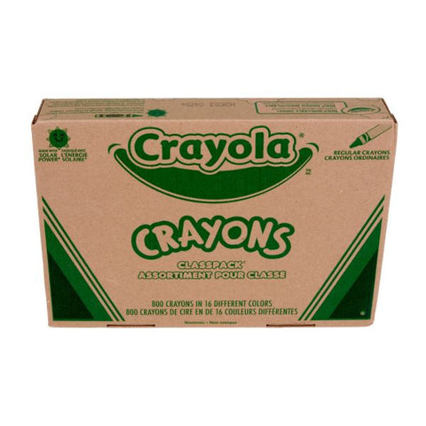 Crayola Classpack Standard Crayons, 16 Assorted Colors, Pack Of 800 Crayons