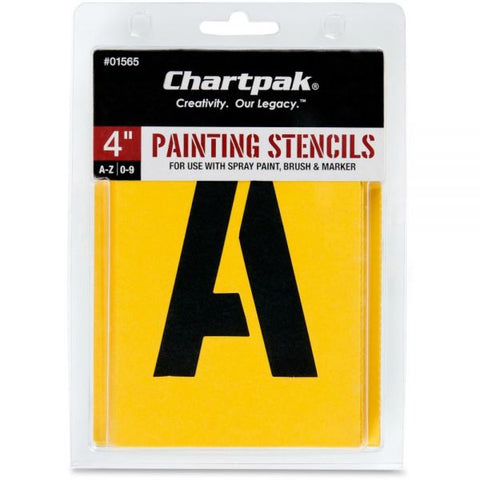 Chartpak Pickett Painting Stencils, Numbers/Letters, 4"