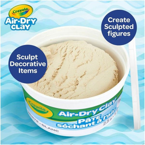 Crayola Air-Dry Clay, White, 2.5 Lb Tub