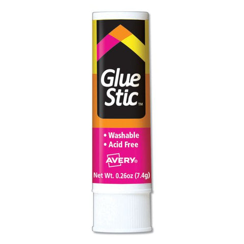 Avery Permanent Glue Stic Value Pack, White, 0.26 oz., Pack Of 18 Sticks