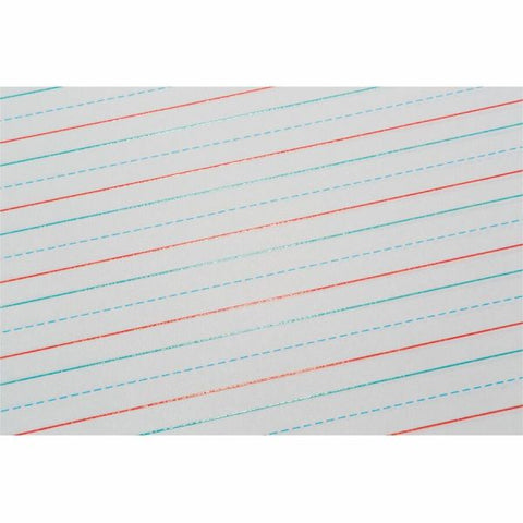 Pacon Grades K - 1 Multi - sensory Handwriting Tablet - Letter - 11" x 8.5" - Wide Rule - 100 Sheets/Pack - White
