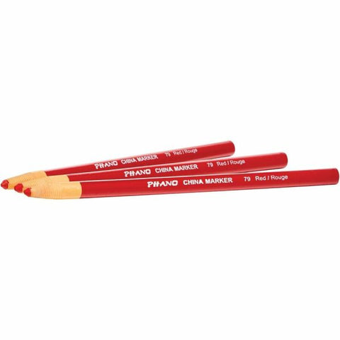 Dixon Phano China Markers, Red, Box Of 12