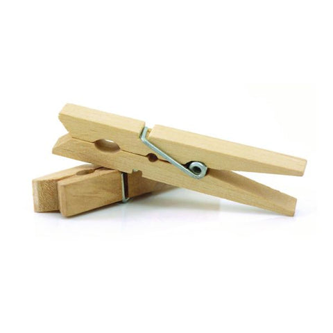 Creativity Street Wood Spring Clothespins, 3.38" Length, Natural, 50/Pack