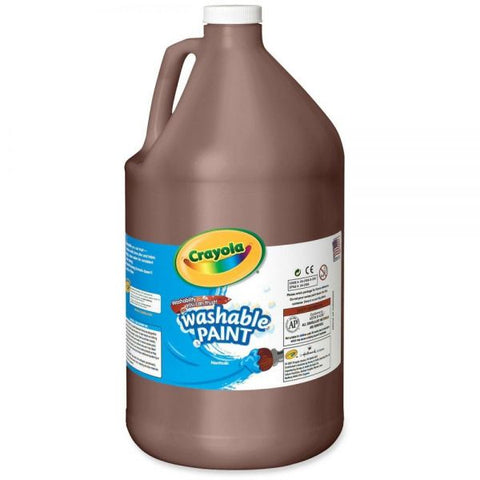 Crayola Washable Paint, Brown, 1 gal Bottle