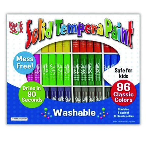 TPG Creations Kwik Stix Tempera Paint Set, 12 Assorted Colors, 96/Pack, 2 Packs/Carton
