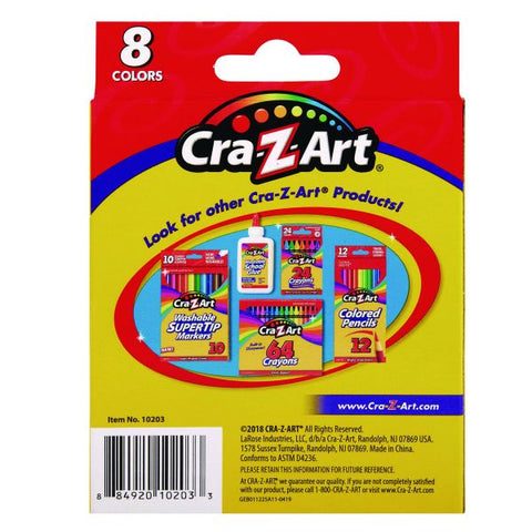 Cra-Z-Art Jumbo Crayons, 8 Assorted Colors, 8/Pack