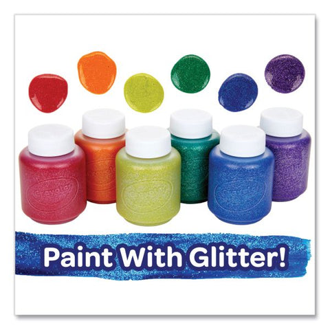 Crayola Washable Paint, 6 Assorted Classic Colors, 2 oz Bottle, 6/Pack