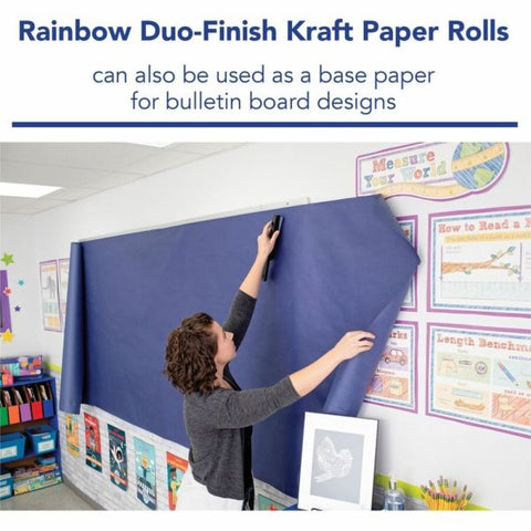 Pacon Rainbow Duo-Finish Kraft Paper Roll, 36" x 1000', Brite Blue