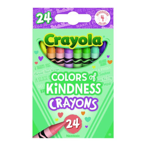 Crayola Colors of Kindness Crayons, Assorted, 24/Pack