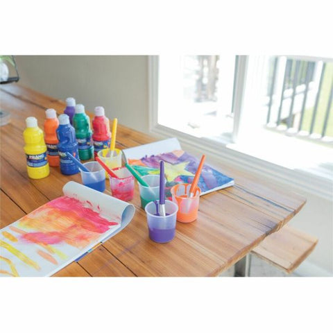 Pacon Creativity Street No-Spill Round Paint Cups With Colored Lids