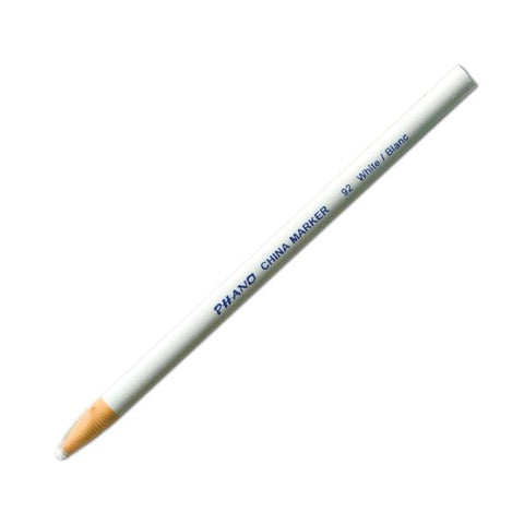 Dixon Phano China Markers, White, Presharpened, Pack of 12