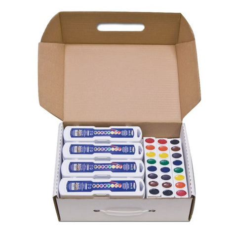 Prang Semi-Moist Watercolor Master Set, Assorted Colors, Set Of 36