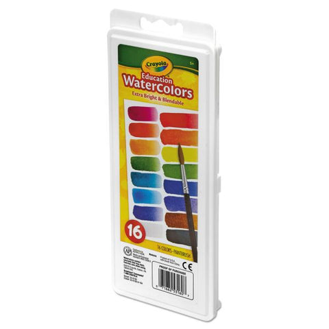 Crayola Watercolors, 16 Assorted Colors, Palette Tray