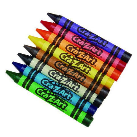 Cra-Z-Art Jumbo Crayons, 8 Assorted Colors, 8/Pack