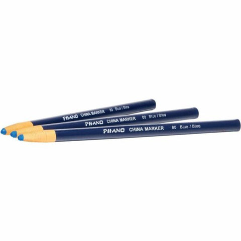 Dixon Phano China Markers, Blue, Presharpened, Pack of 12