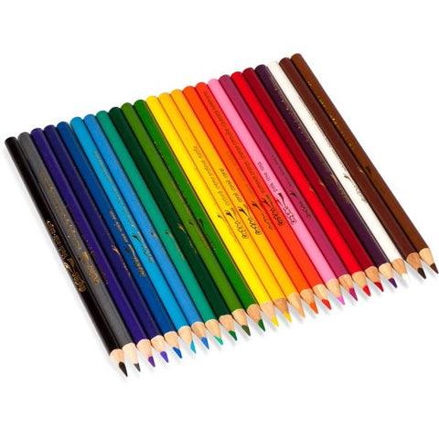 Cra-Z-Art Colored Pencils, 24 Assorted Lead and Barrel Colors, 24/Set