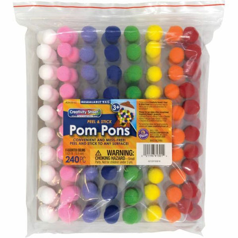 Creativity Street Peel-n-Stick Pom Pons