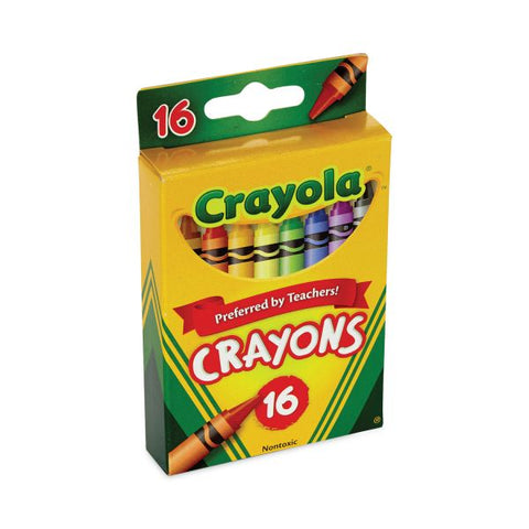 Crayola Crayons, Peg Box, Assorted Colors, Box Of 16 Crayons