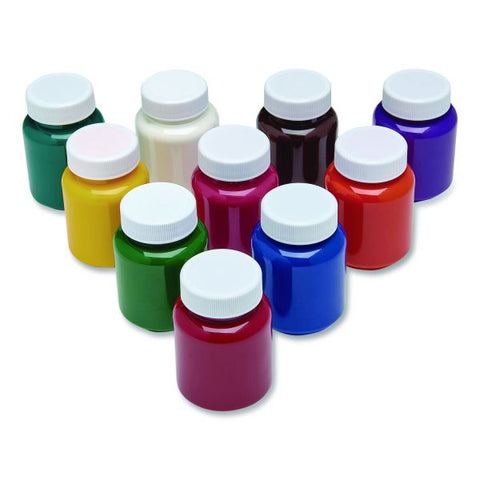 Cra-Z-Art Washable Project Paints, 10 Assorted Colors, 2 oz Bottles, 10/Pack