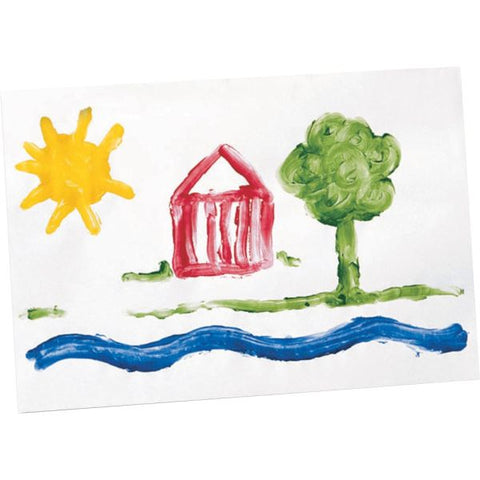 Pacon Fingerpaint Paper - 50 Sheets - 11" x 16" - White Paper - Non Absorbant, Bleed Resistant, Smear Resistant - 1 / Pack