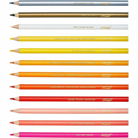 Prang Colored Pencil Sets, 3.3 mm, 2B, Assorted Lead and Barrel Colors, 36/Pack