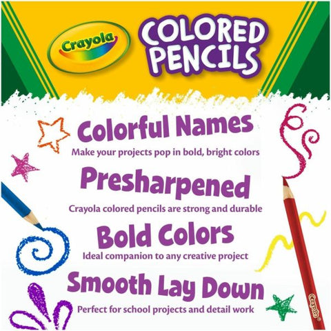 Crayola Erasable Colored Pencils, Assorted Colors, Pack Of 24 Colored Pencils