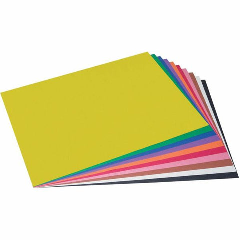 Prang SunWorks Construction Paper, 50 lb Text Weight, 18 x 24, Assorted, 50/Pack