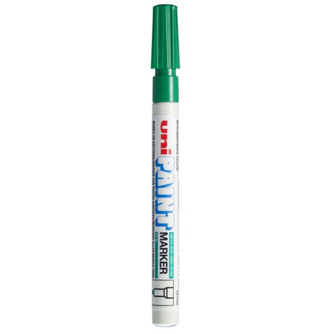 Uni-Paint Markers, Fine Point, Green, Pack Of 12