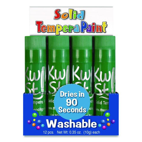 TPG Creations Kwik Stix Single Color Pack, 0.7" x 3.5", Green, 12/Pack, 12 Packs/Carton