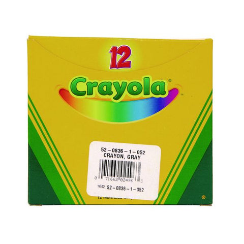 Crayola Bulkl Crayons, Gray, 12/Box