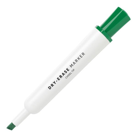 Low-Odor Dry-Erase Markers, Chisel Point, 100% Recycled Plastic Barrel, Green, Pack Of 12