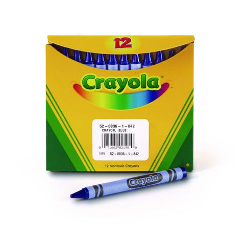 Crayola Bulk Crayons, Blue, 12/Box