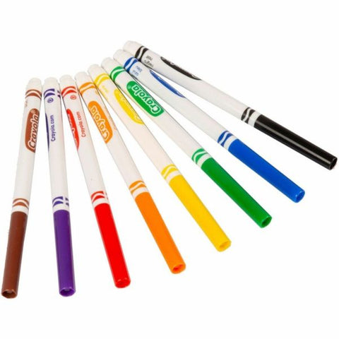 Crayola Fine Line Markers, Assorted Classic Colors, Box Of 8