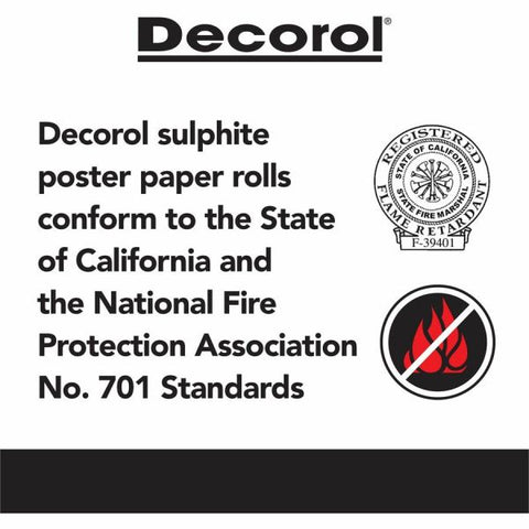 Pacon Decorol Flame-Retardant Paper Roll, 36" x 1000', Blue