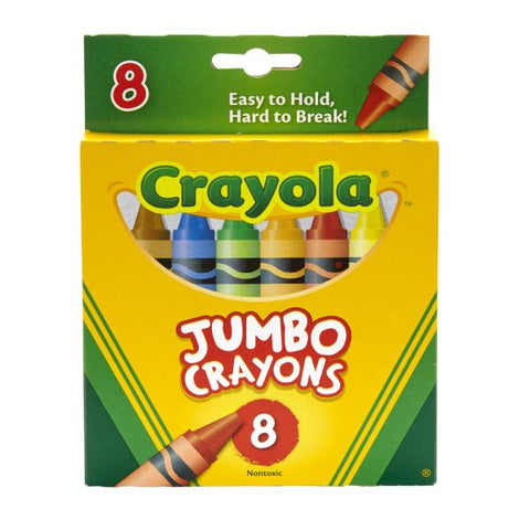 Crayola Jumbo Crayons, Assorted Colors, Box Of 8 Crayons