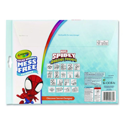 Crayola Spidey and His Amazing Friends Color Wonder Kit, (18) Action-Packed Coloring Pages; (5) Spider-Man Collection Markers