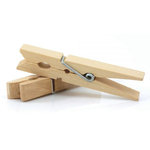 Creativity Street Wood Spring Clothespins, 3.38" Length, Natural, 50/Pack