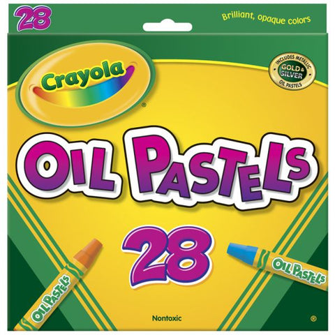 Crayola Oil Pastels, Assorted Colors, Set Of 28 Pastels