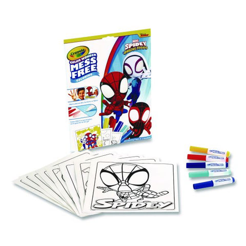 Crayola Spidey and His Amazing Friends Color Wonder Kit, (18) Action-Packed Coloring Pages; (5) Spider-Man Collection Markers