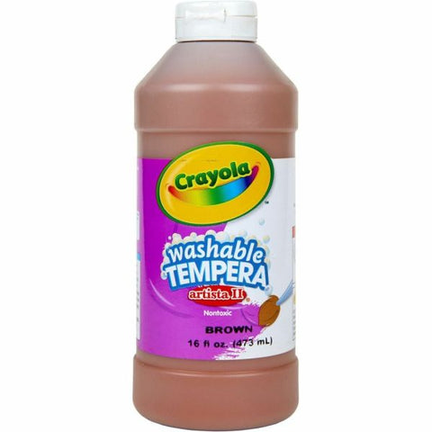 Crayola Artista II Tempera Paint, 16 Oz, Brown