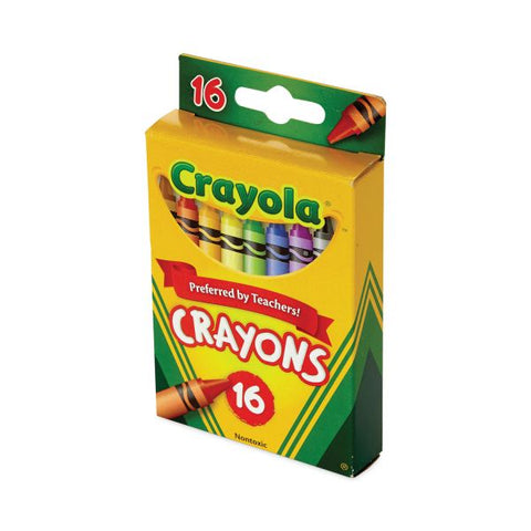 Crayola Crayons, Peg Box, Assorted Colors, Box Of 16 Crayons