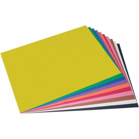 Prang Construction Paper - Multipurpose - 36" x 24" - 50 / Pack - Assorted, Blue, Brown, Holiday Green, Orange, Pink, Scarlet, Violet, White, Yellow