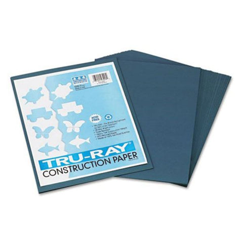 Tru-Ray Construction Paper, 9" x 12", Slate Gray Sulphite, Pack Of 50 Sheets