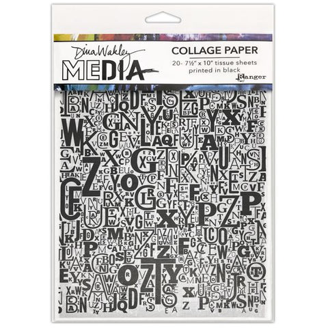 Dina Wakley Media Collage Tissue Paper 7.5"X10" 20/Pkg