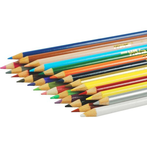 Prang Colored Pencil Sets, 3.3 mm, 2B, Assorted Lead and Barrel Colors, 24/Pack