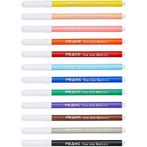 Prang Fine Line Markers, Fine Bullet Tip, Assorted Colors, 96/Set