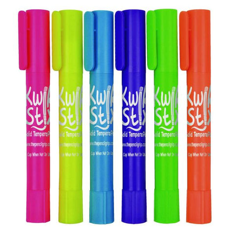 TPG Creations Thin Stix Tempera Paint Set, 6 Assorted Neon Colors, 6/Set, 24 Sets/Carton