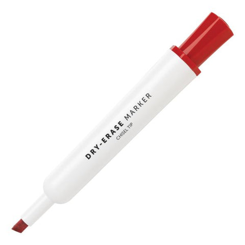 Low-Odor Dry-Erase Markers, Chisel Point, 100% Recycled Plastic Barrel, Red, Pack Of 12